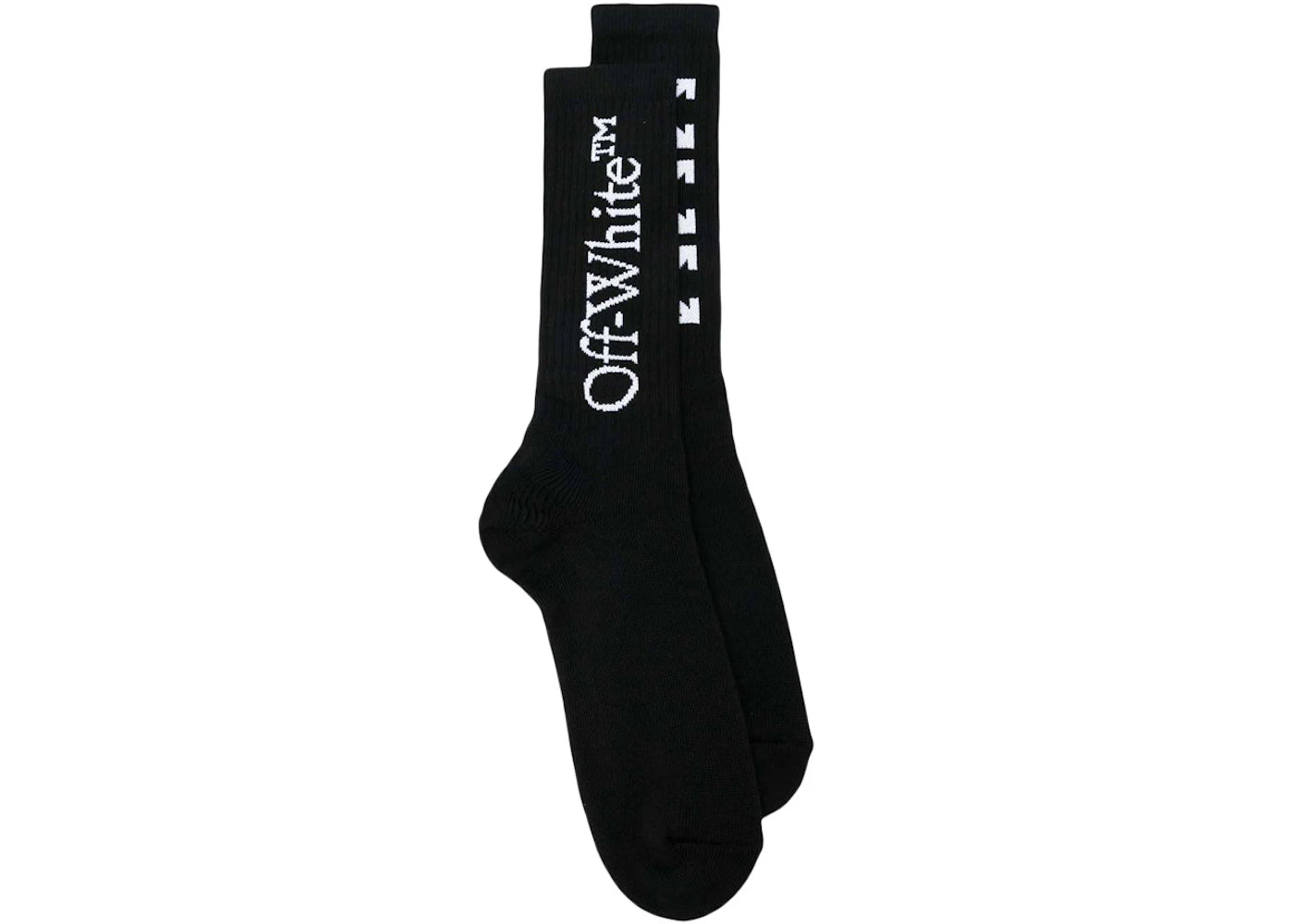 OFF-WHITE Arrow Bookish Socks Black/White