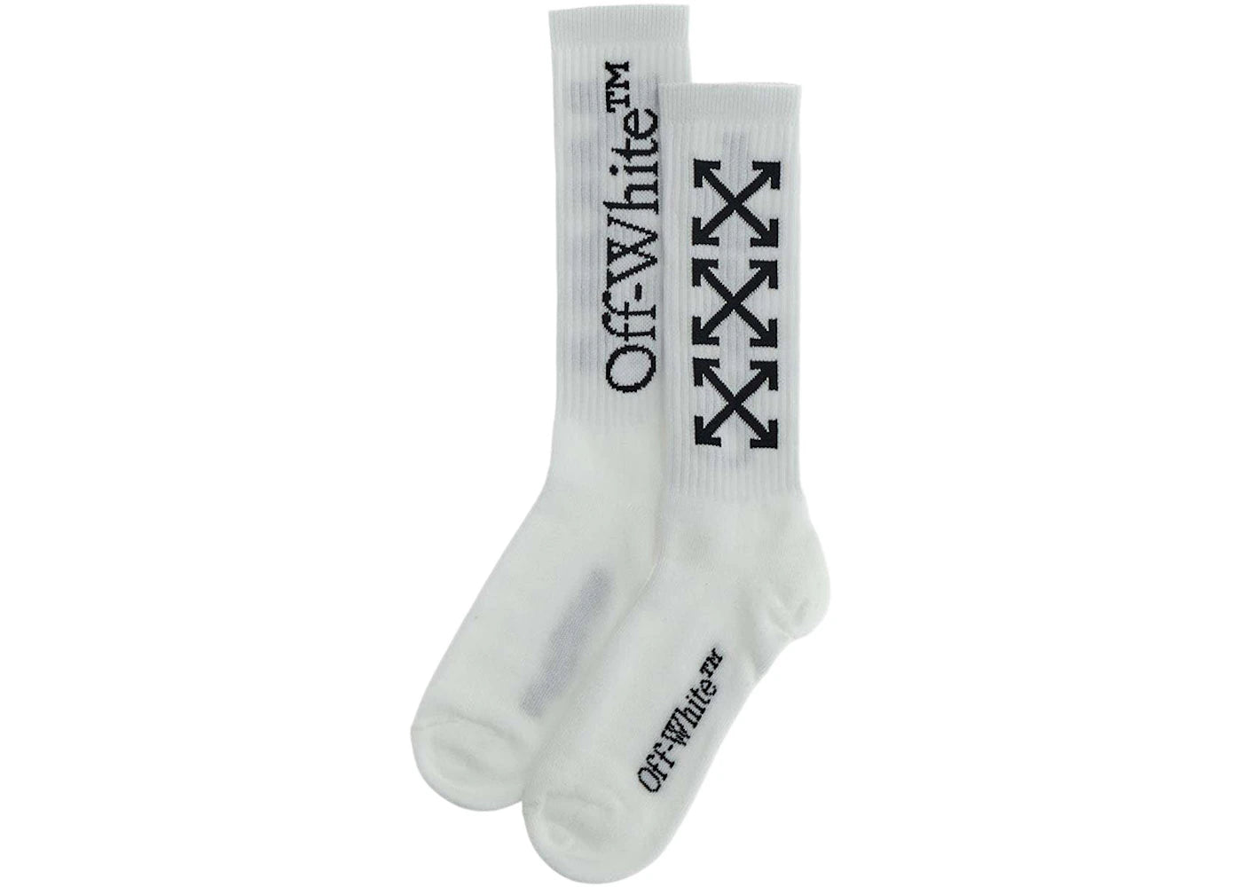 OFF-WHITE Arrow Bookish Socks White/Black (OMRA075C99KNI0010110)