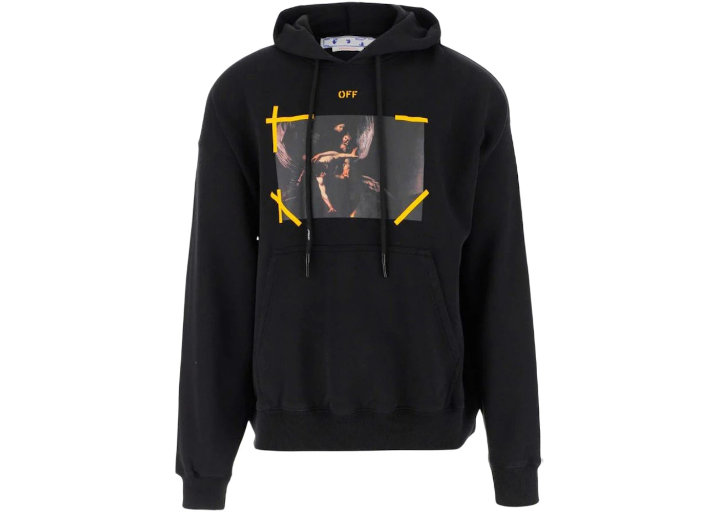 OFF-WHITE Arrow Caravaggio Mercy Skate Hoodie Black/Yellow/Multi