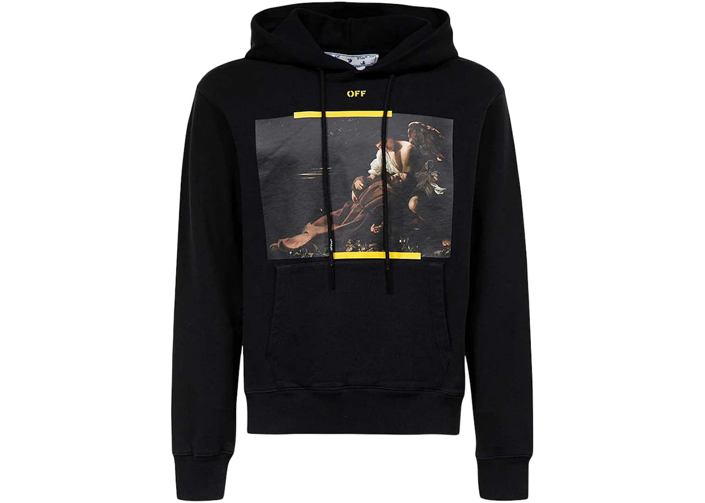 OFF-WHITE Arrow Caravaggio St. Fran Slim Hoodie Black/Yellow/Multi