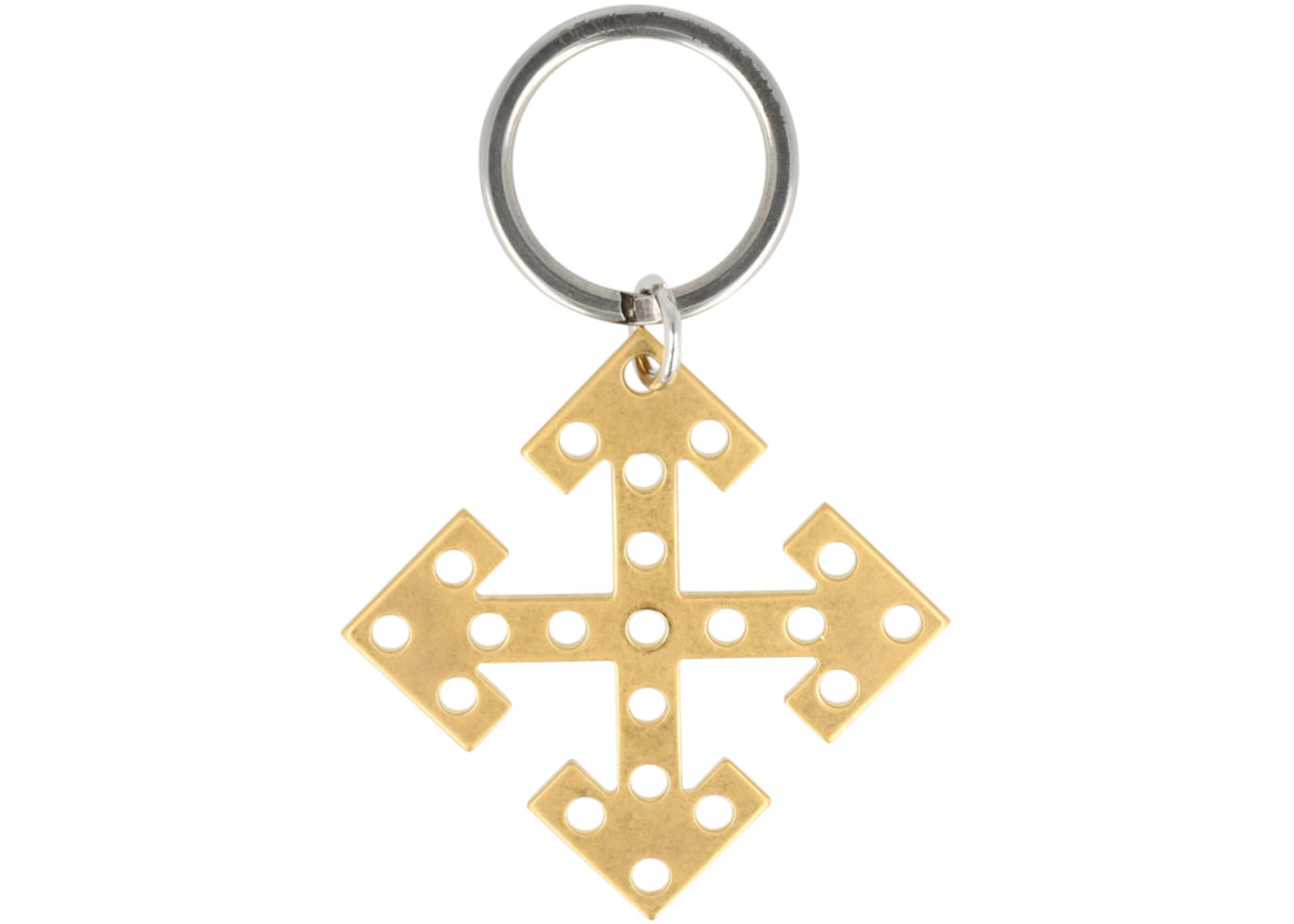 OFF-WHITE Arrow Charm Keychain Gold