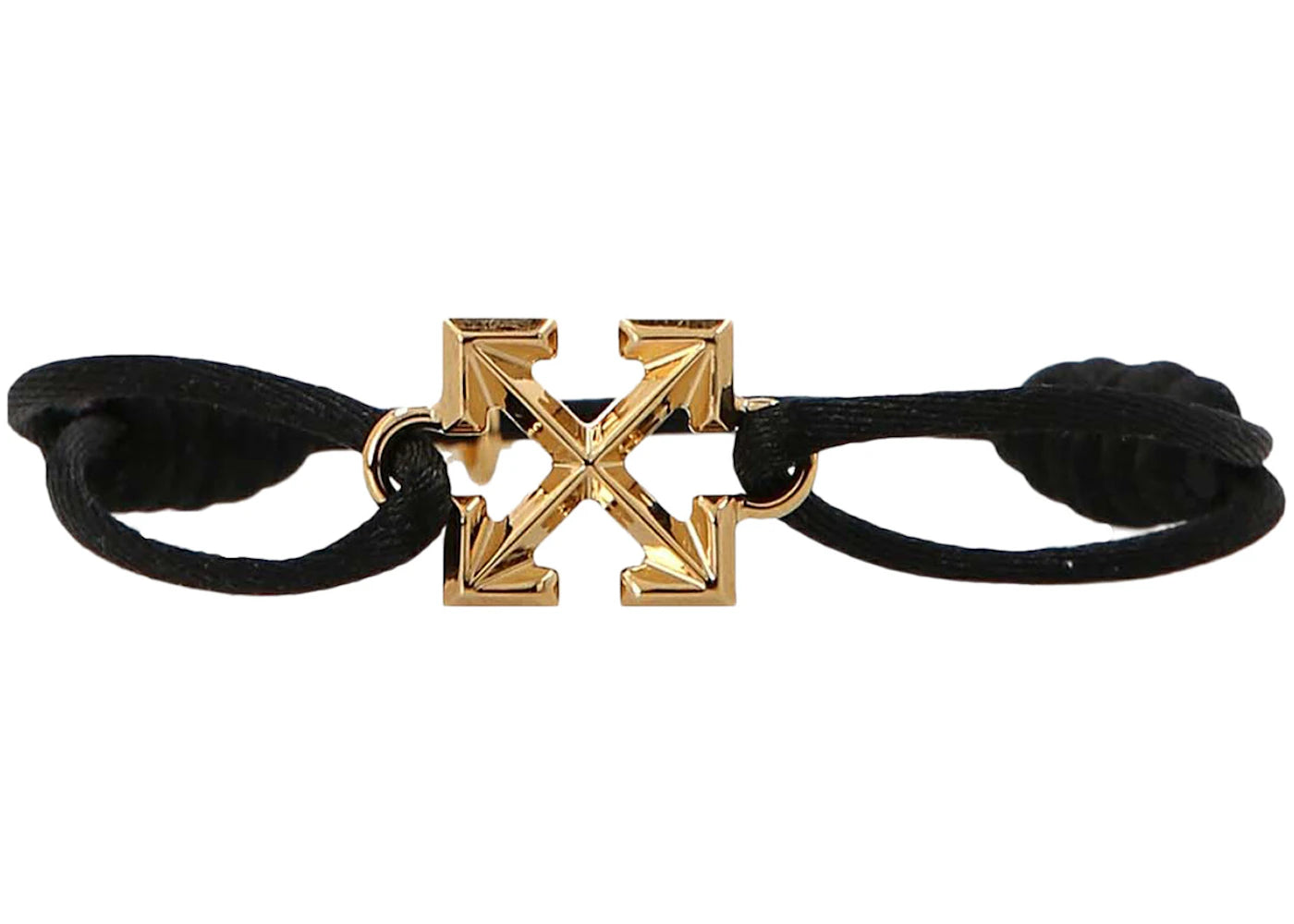 OFF-WHITE Arrow Chord Bracelet Gold/Black