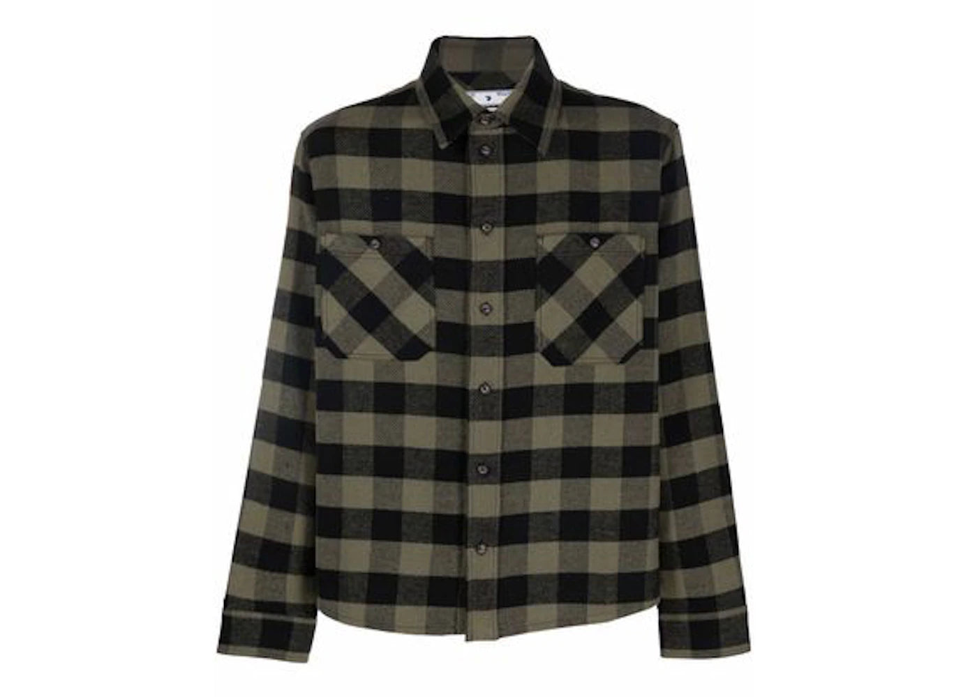 OFF-WHITE Arrow Flannel Shirt Green