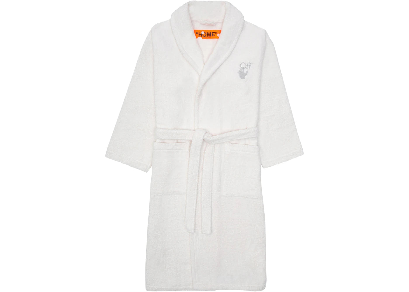 OFF-WHITE Arrow Leaves Bathrobe White