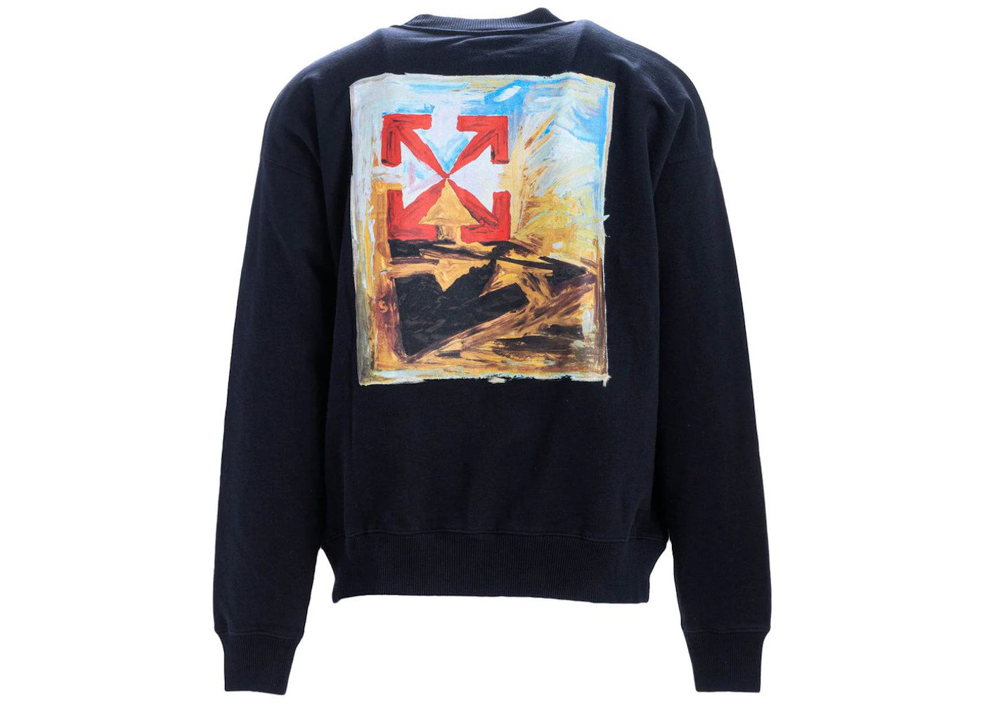 OFF-WHITE Arrow On Canvas Print Sweatshirt Black