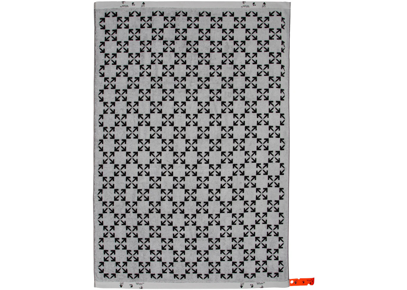 OFF-WHITE Arrow Pattern Shower Towel White/Black