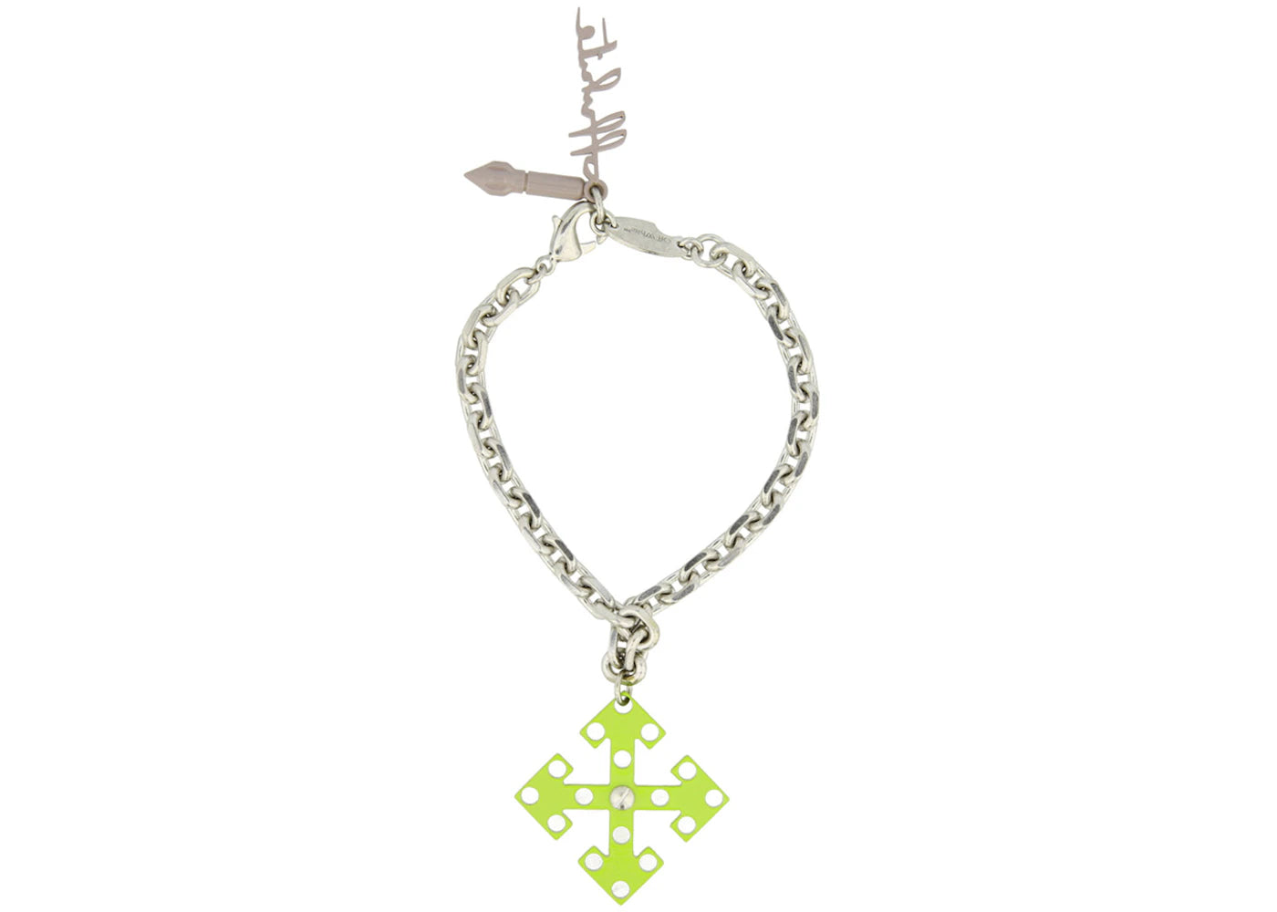 OFF-WHITE Arrow Play Bracelet Silver/Green