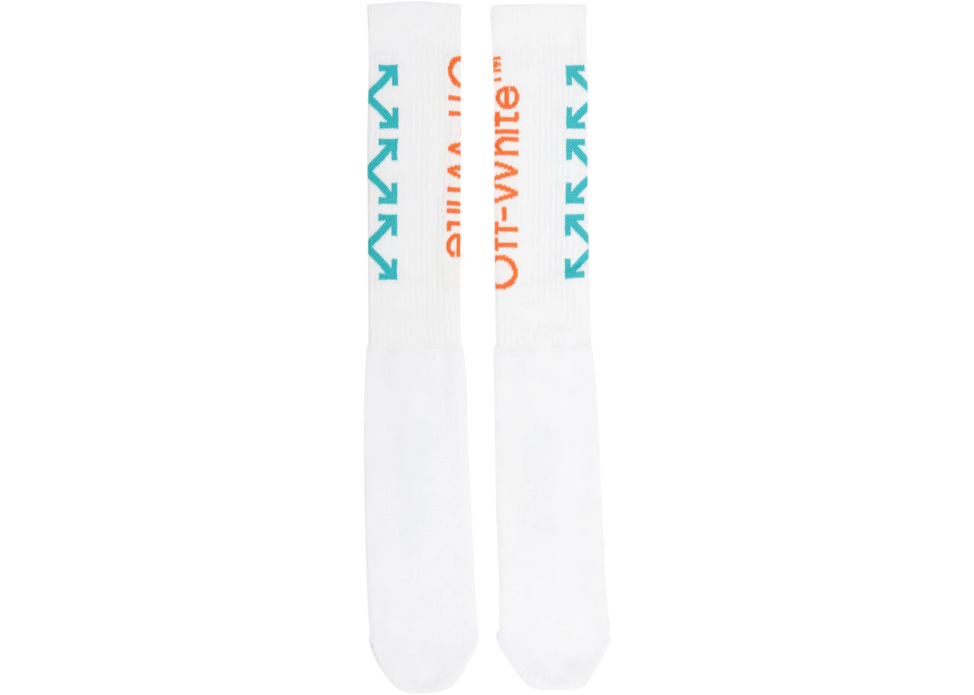 OFF-WHITE Arrow Socks White/Orange/Blue