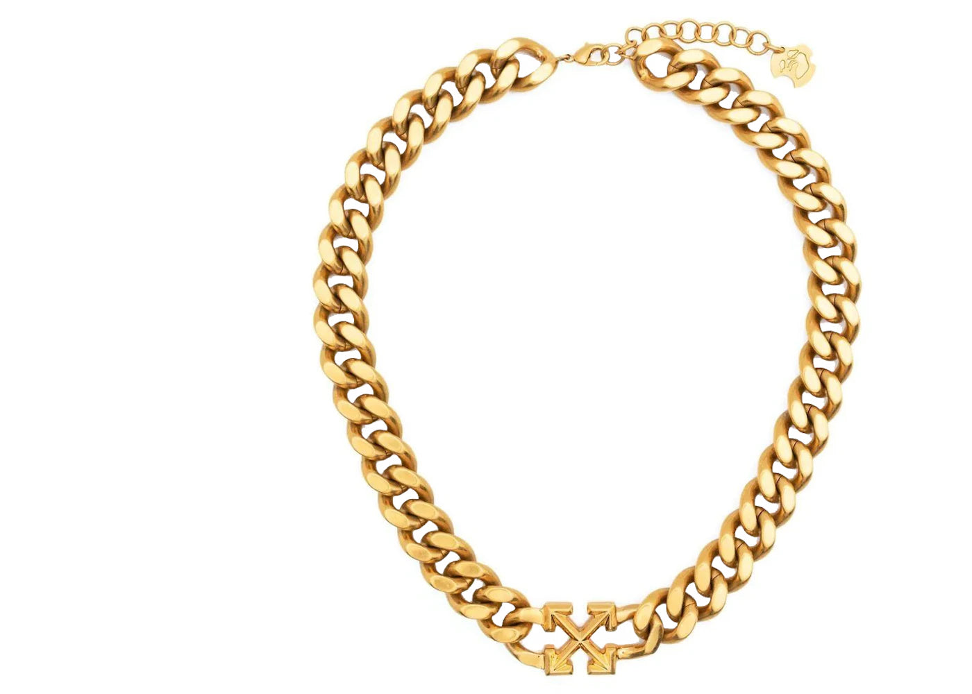 OFF-WHITE Arrows Curb Chain Necklace Gold-tone/Brass