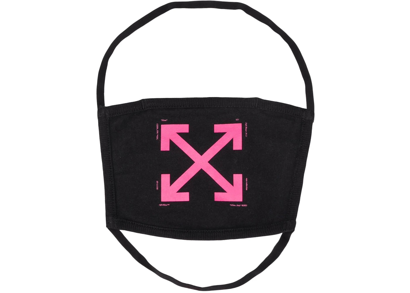 OFF-WHITE Arrows Over The Head Face Mask Black/Fuchsia