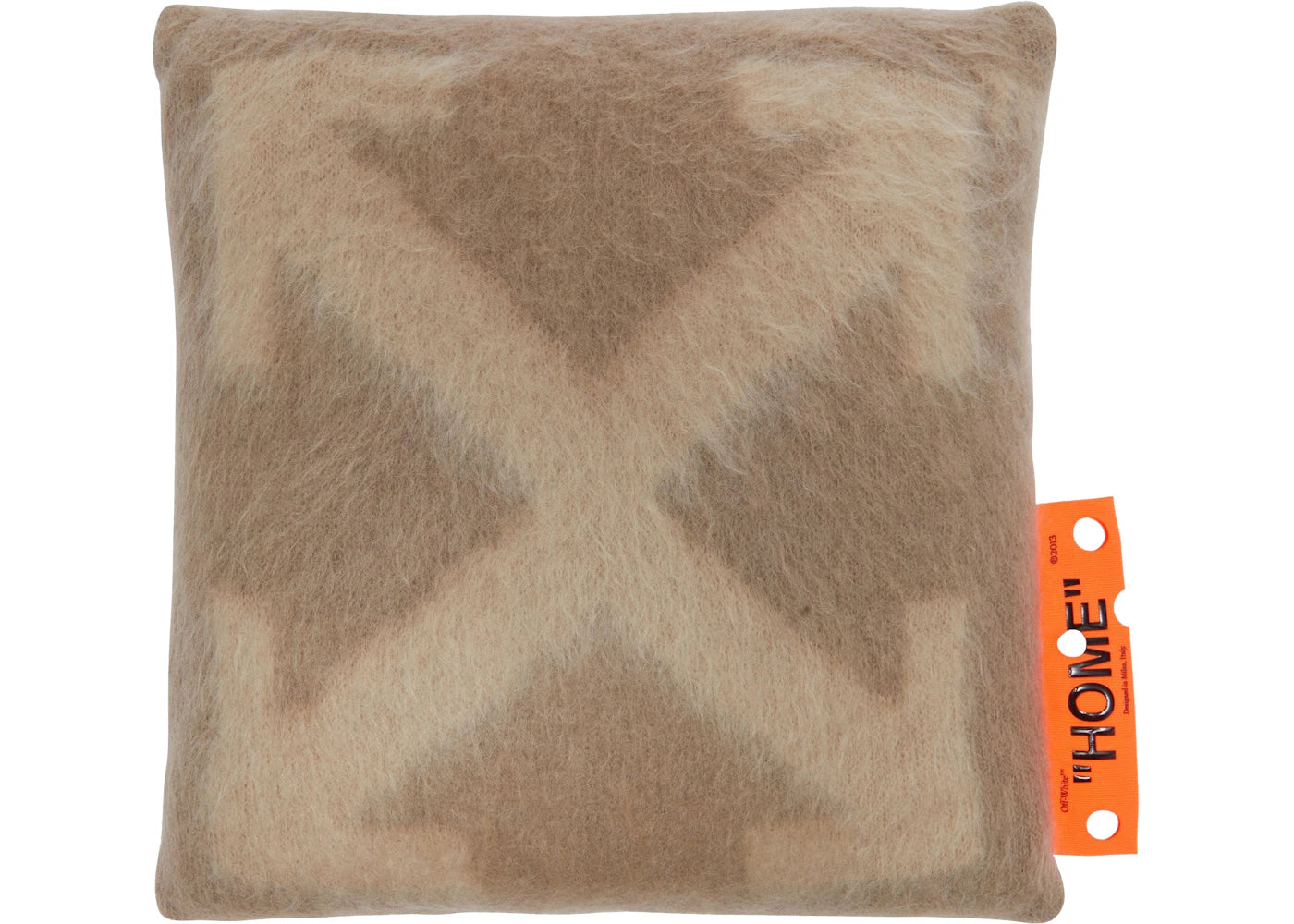 OFF-WHITE Arrows Small Cushion Taupe Beige