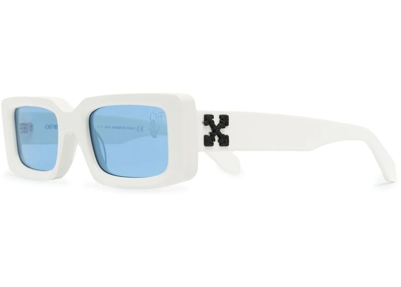 OFF-WHITE Arthur Square Frame Sunglasses White/Black/Blue (OWRI023R21PLA0010100)