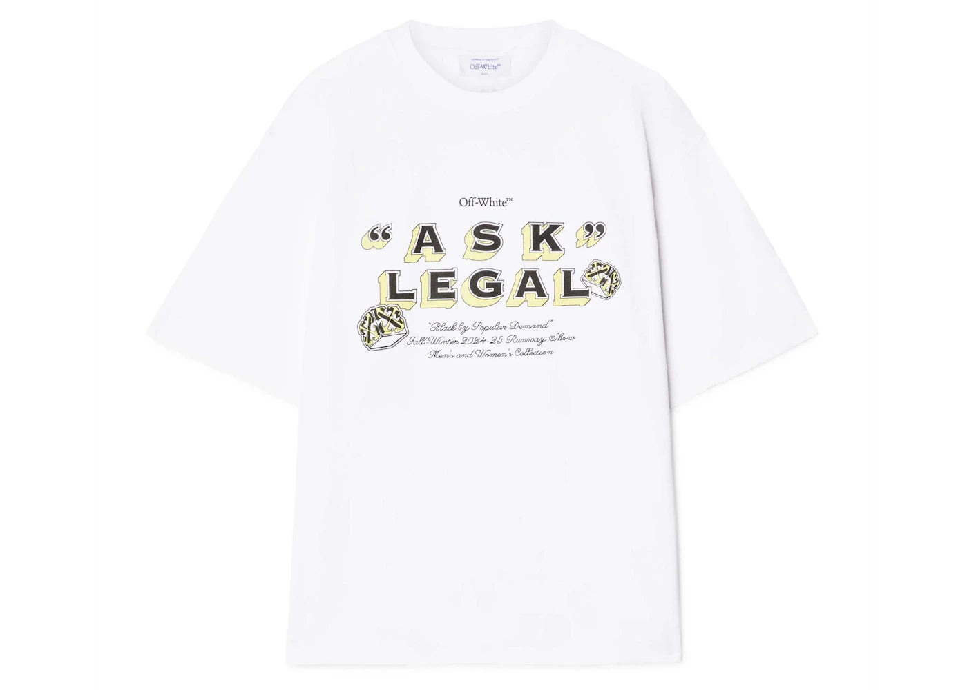 OFF-WHITE "Ask Legal" Show Tee White