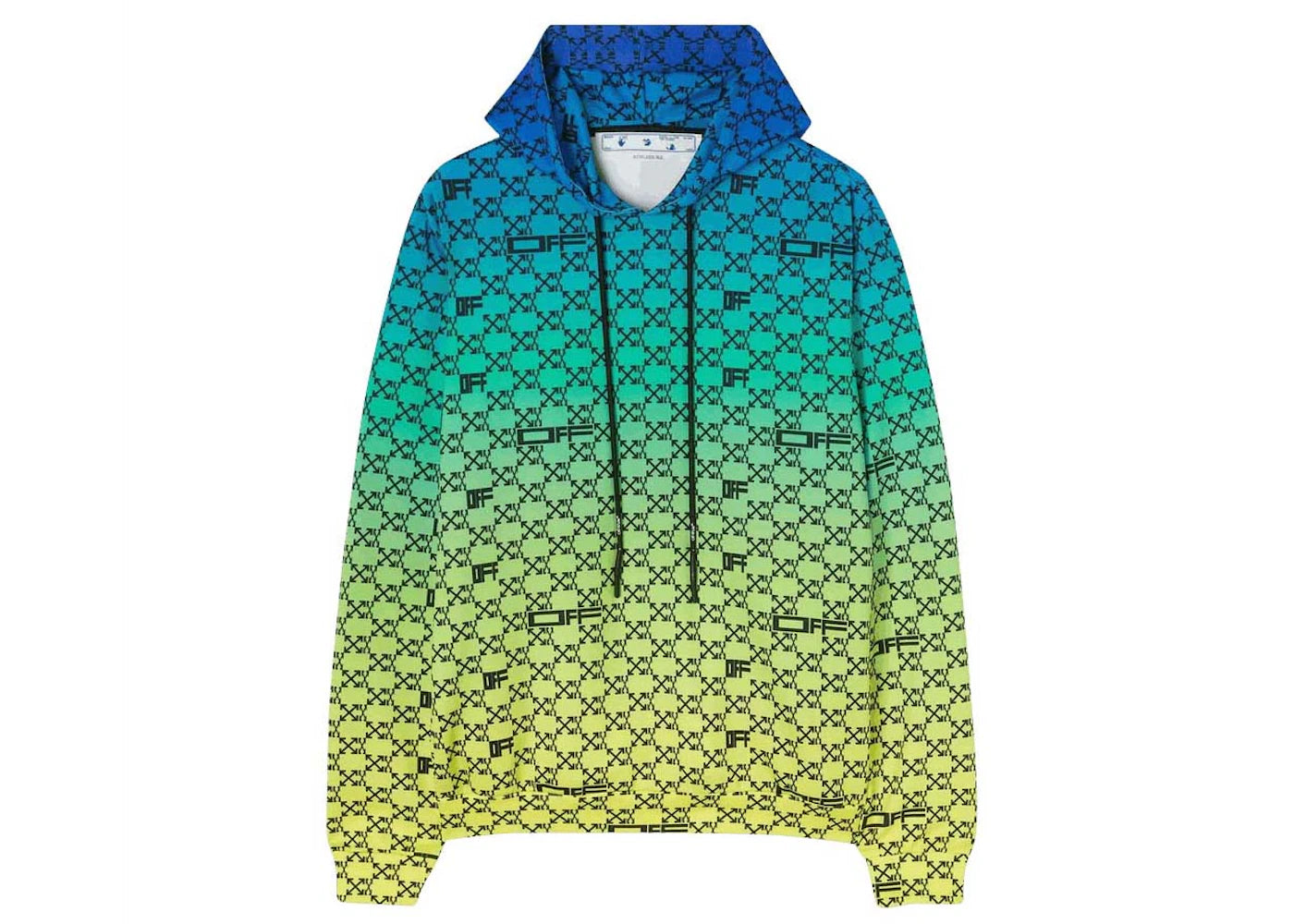 OFF-WHITE Athleisure Monogram Hoodie Blue/Green/Yellow