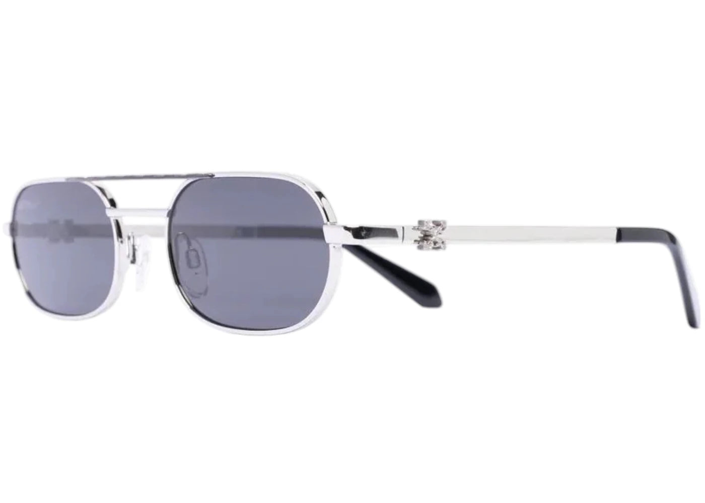 OFF-WHITE Baltimore Sunglasses Silver/Dark Grey (OERI072S23MET0017207)