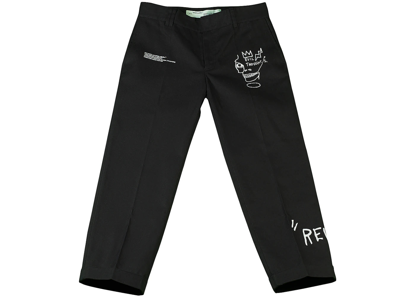 OFF-WHITE Basquiat Chino Pants Black/White