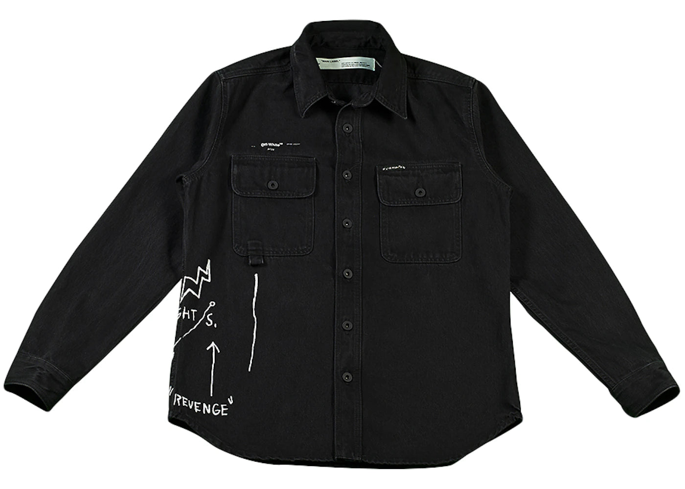 OFF-WHITE Basquiat Denim Shirt Black/White