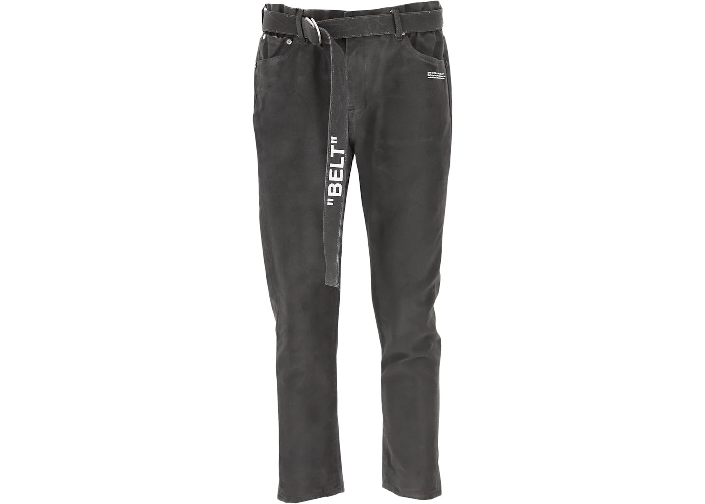 OFF-WHITE Belted Low Crotch Denim Jeans Grey/White