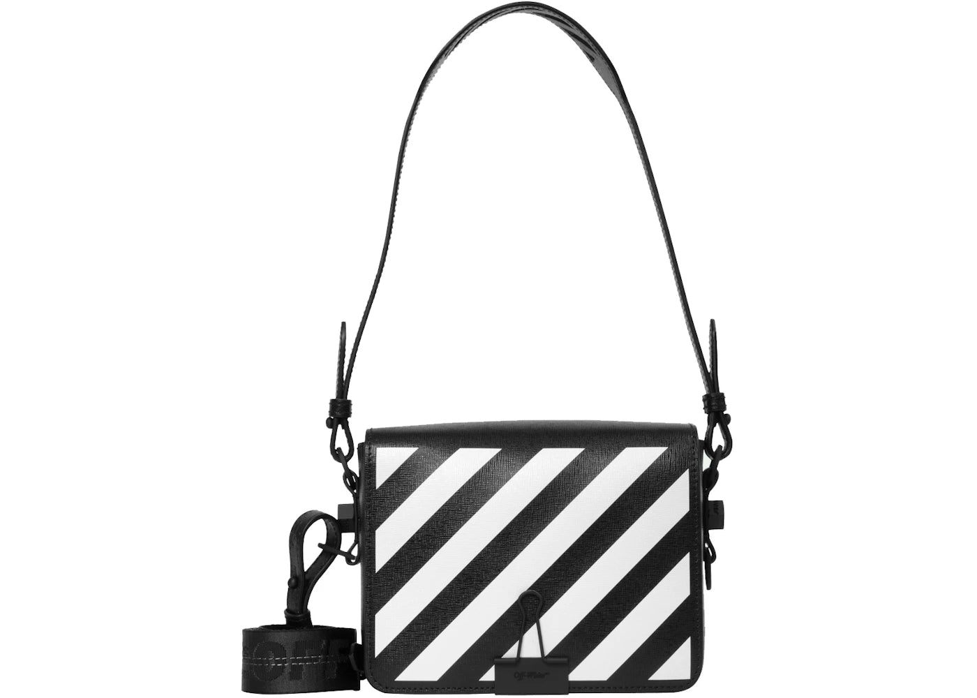 OFF-WHITE Binder Clip Bag Diag Black White