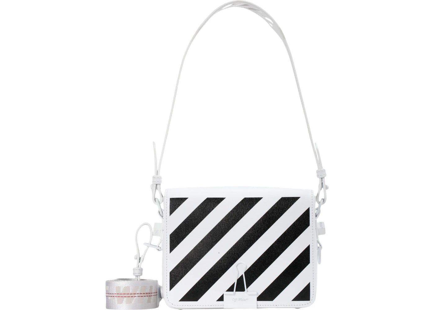 OFF-WHITE Binder Clip Bag Diag White Black