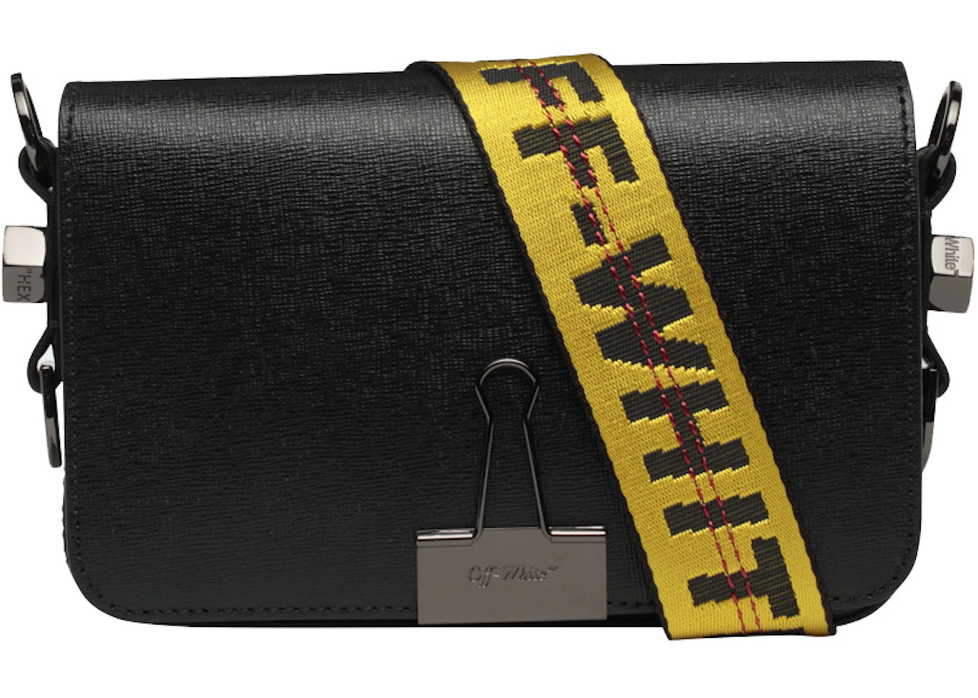 OFF-WHITE Binder Clip Bag Mini Black Yellow