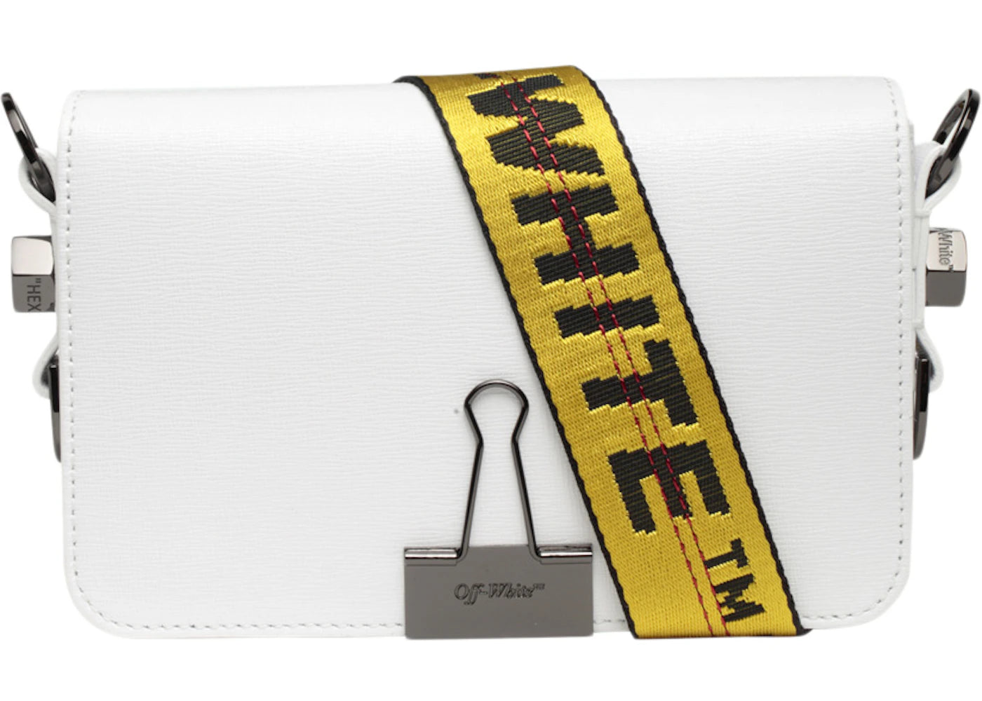 OFF-WHITE Binder Clip Bag Mini White Yellow