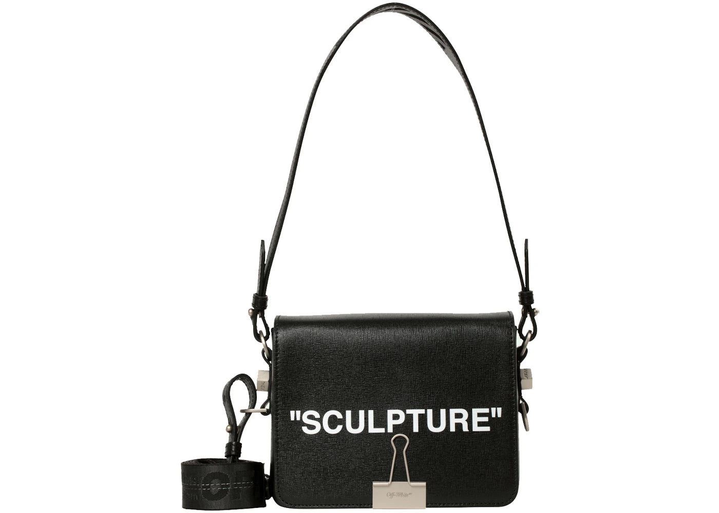 OFF-WHITE Binder Clip Bag Sculpture Black White