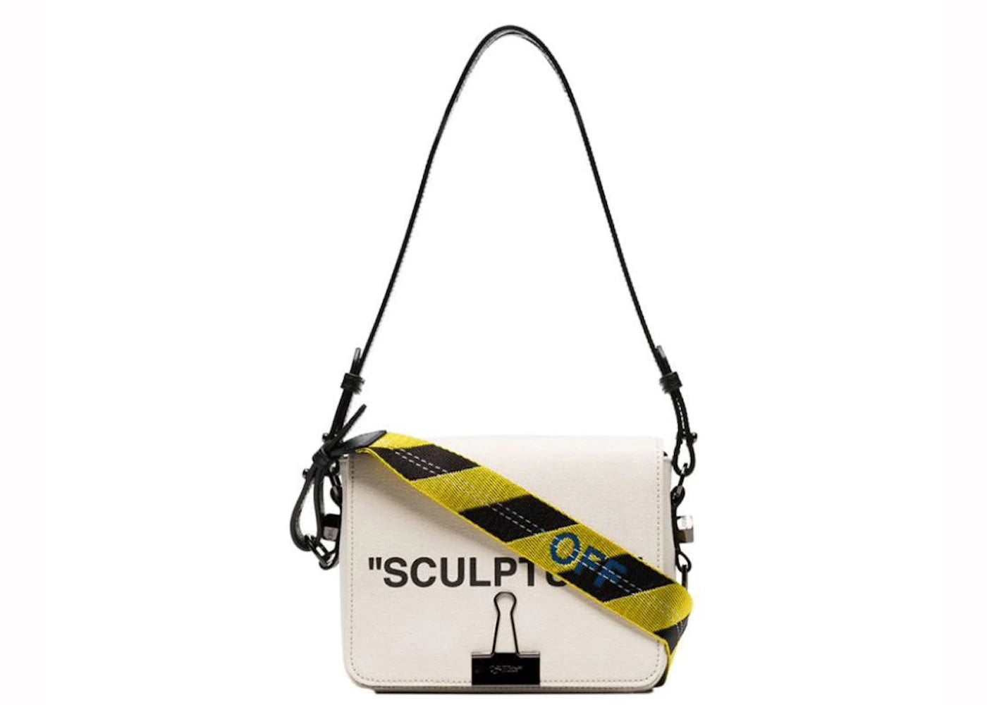 OFF-WHITE Binder Clip Bag Sculpture Canvas Off White