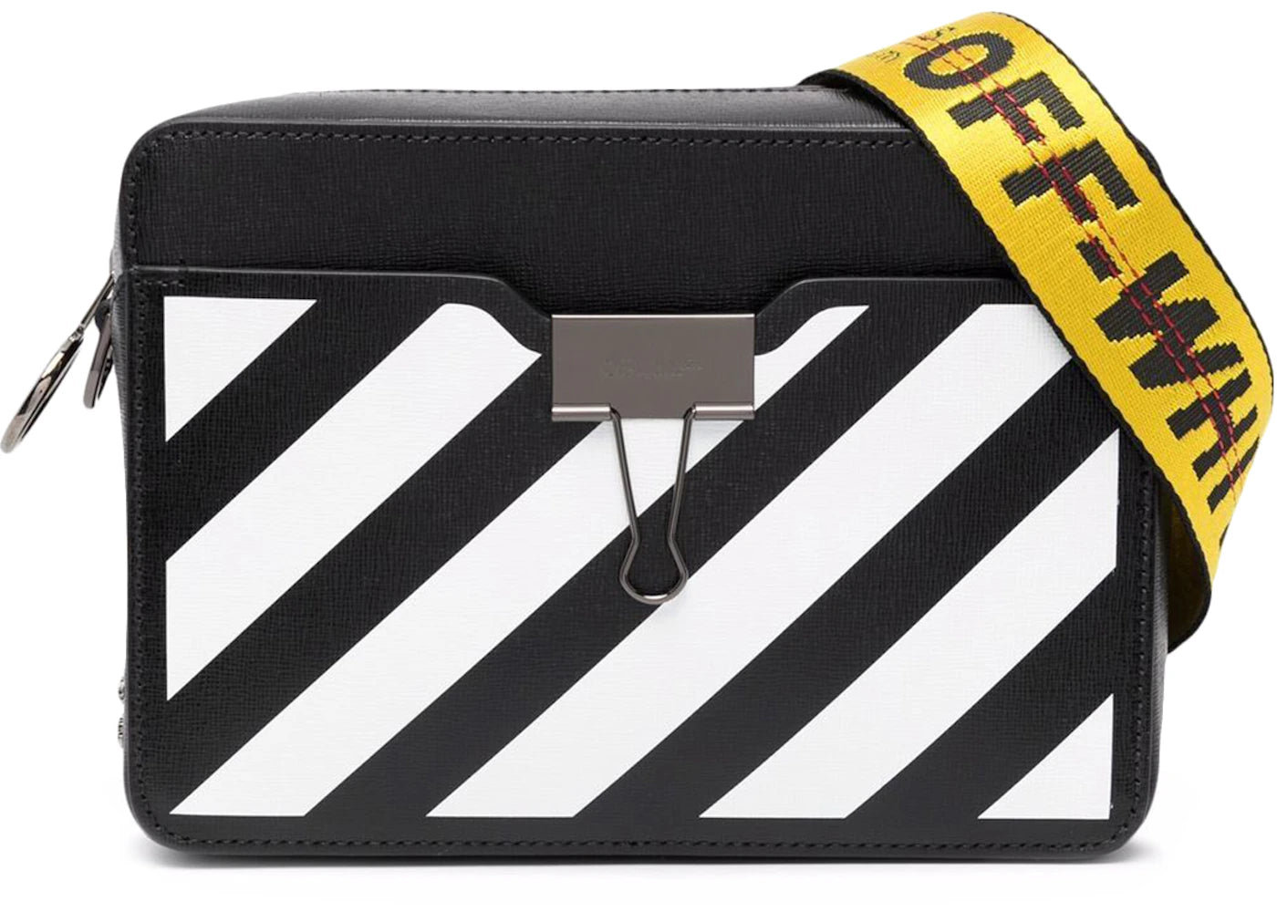 OFF-WHITE Binder Diag Camera Shoulder Bag SS22 Black White Yellow