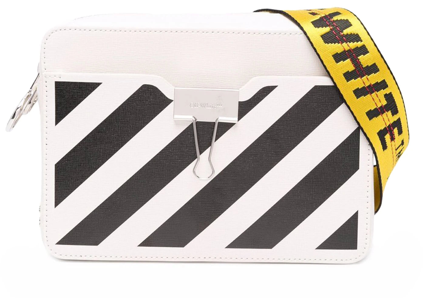 OFF-WHITE Binder Diag Camera Shoulder Bag SS22 White Black Yellow