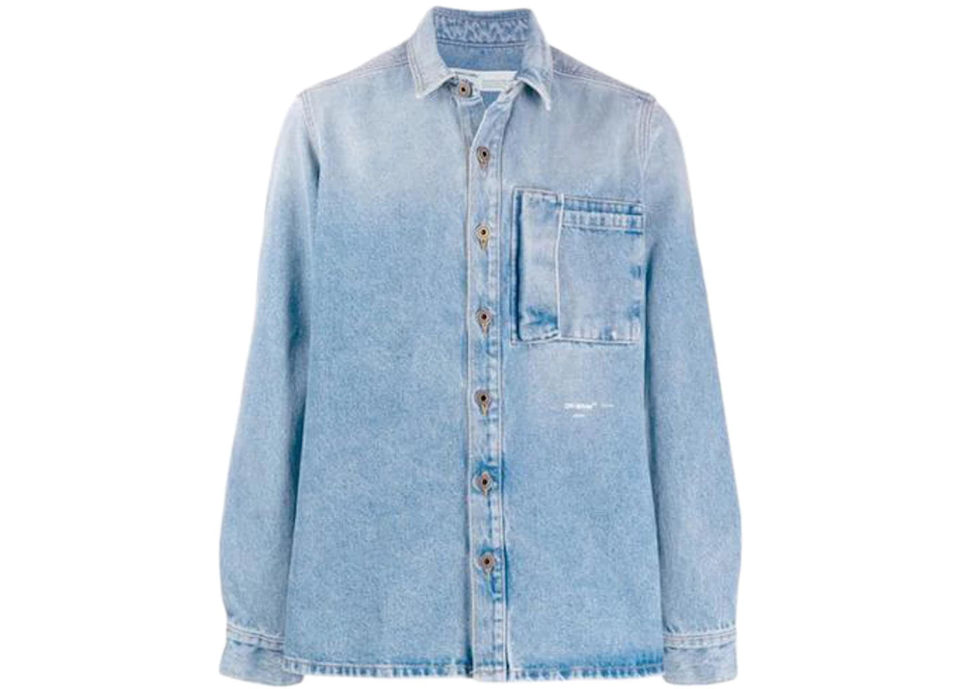 OFF-WHITE Bleached Denim Shirt Bleach/Multicolor