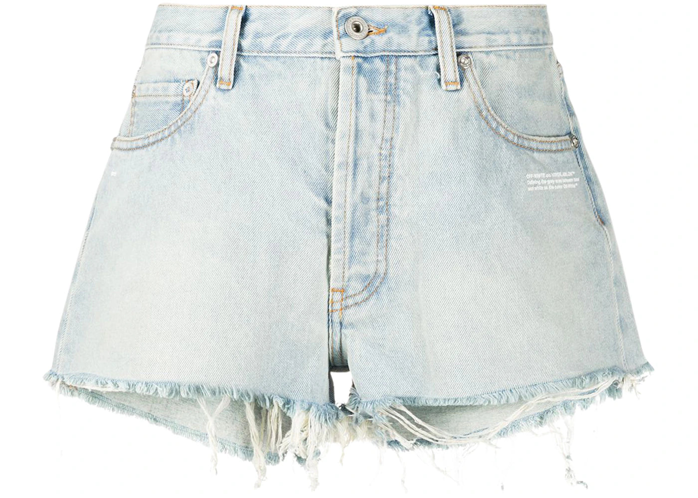 OFF-WHITE Bleached Denim Shorts Bleach