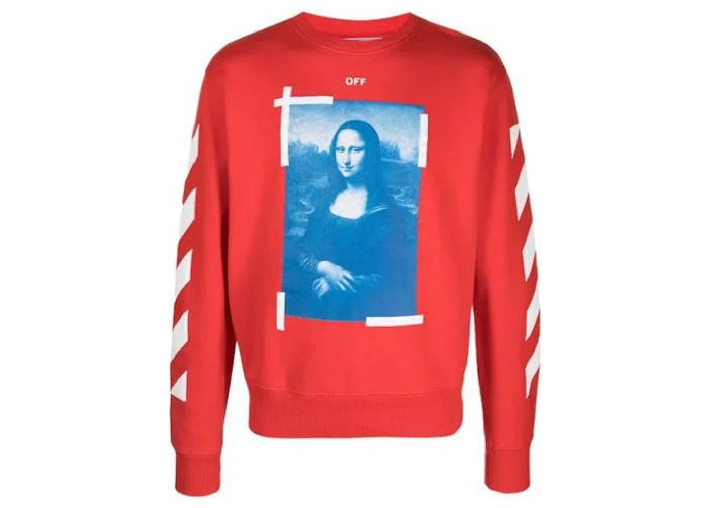 OFF-WHITE Blue Monalisa Slim Crewneck Red