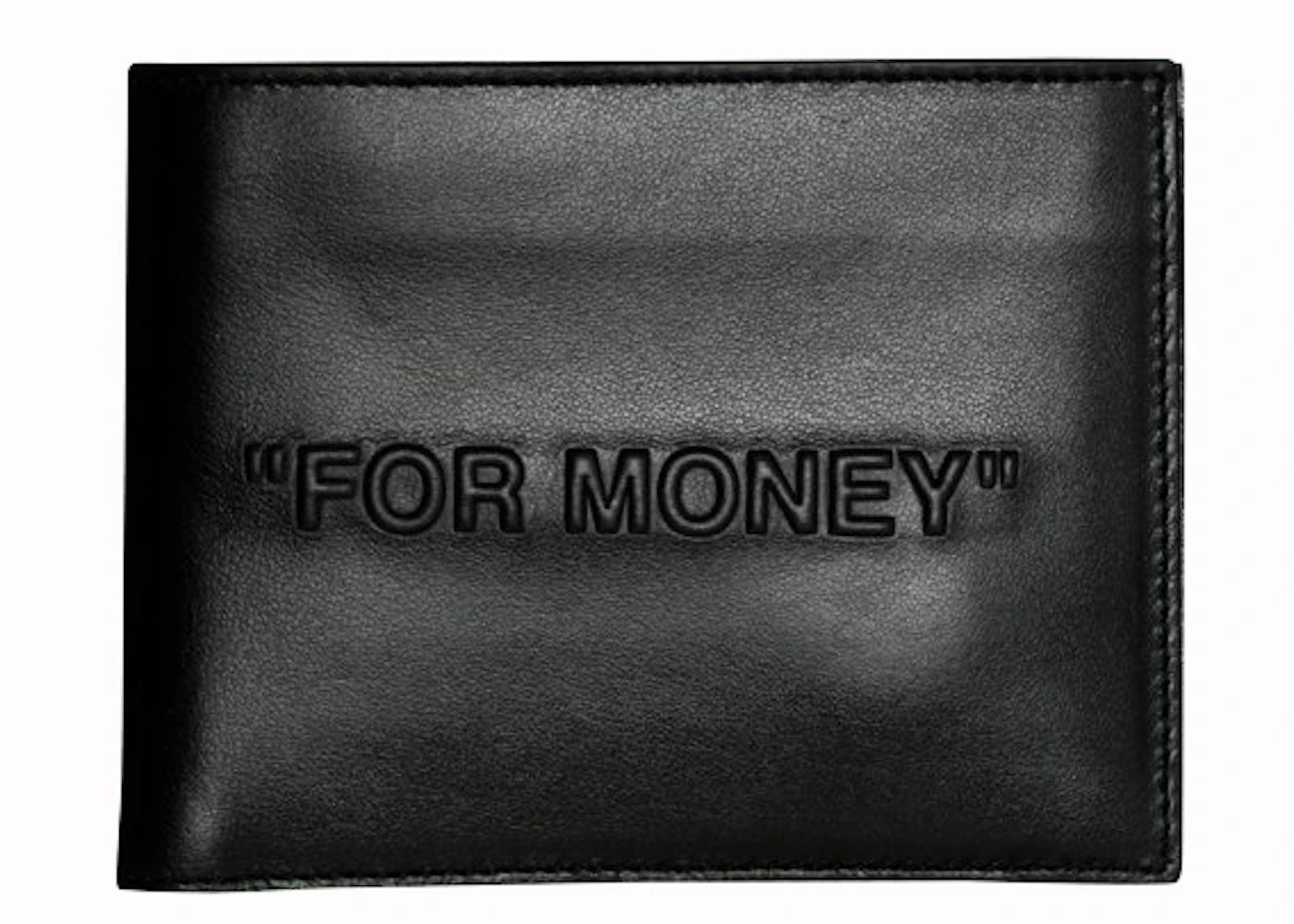 OFF-WHITE Bold Quote Wallet "FOR MONEY" Black