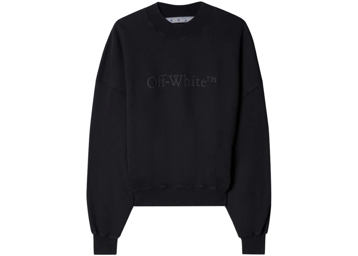 OFF-WHITE Bookish Laund Boxy Crewneck Black