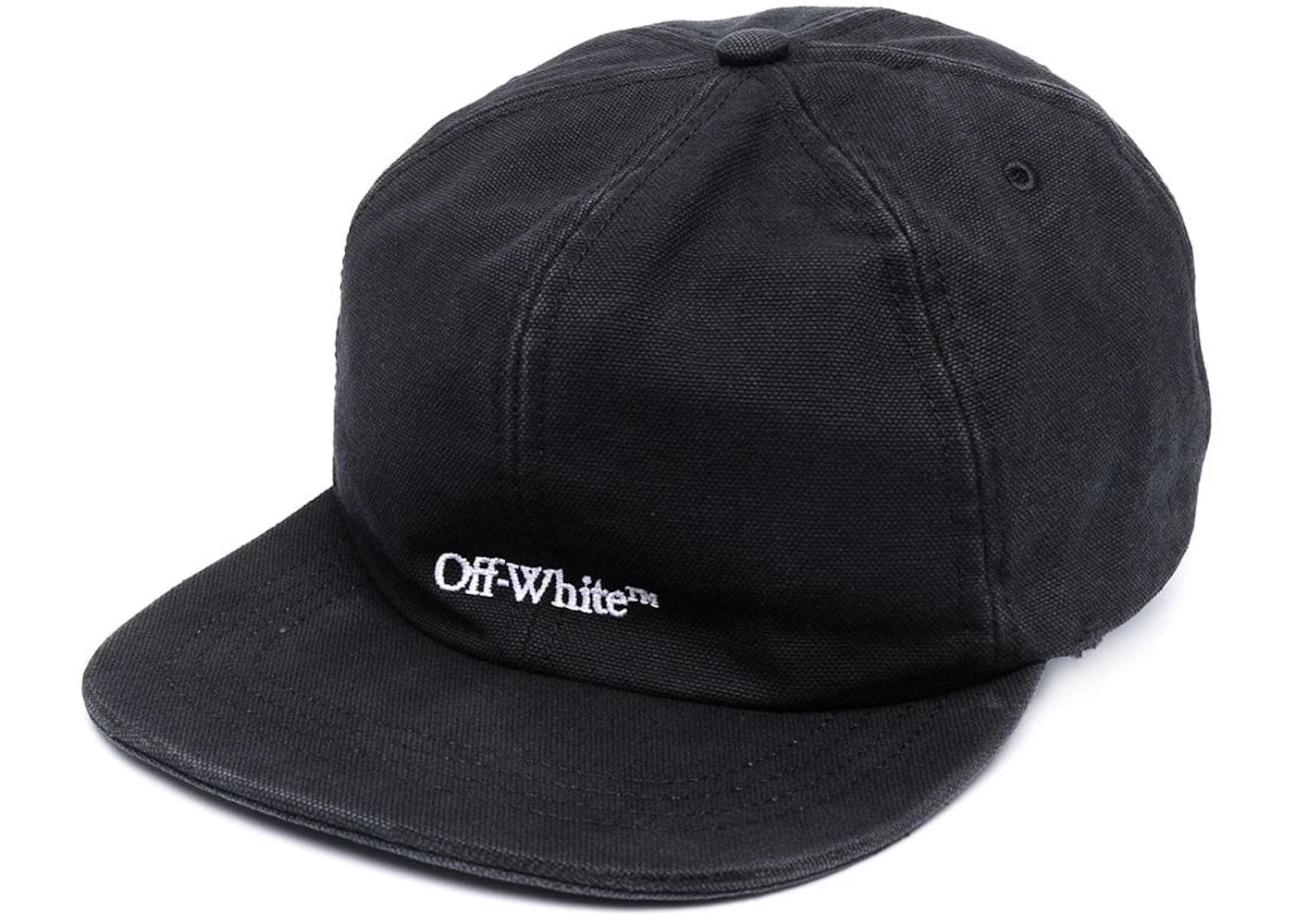 OFF-WHITE Bookish Logo Embroidered Baseball Cap Black/White