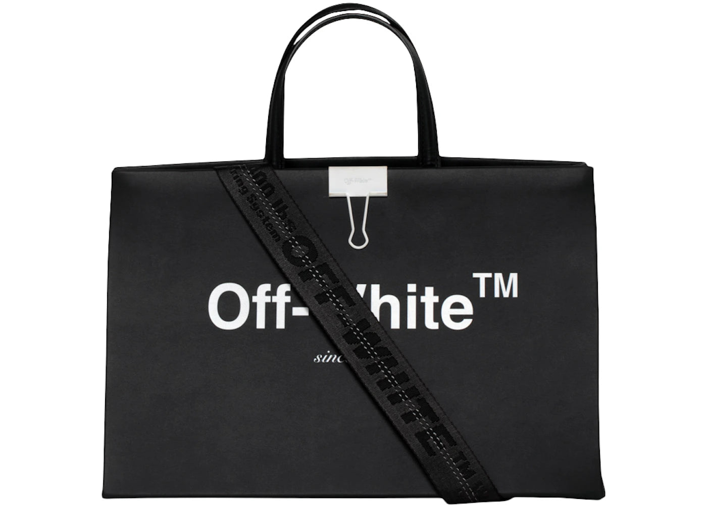 OFF-WHITE Box Bag Black White