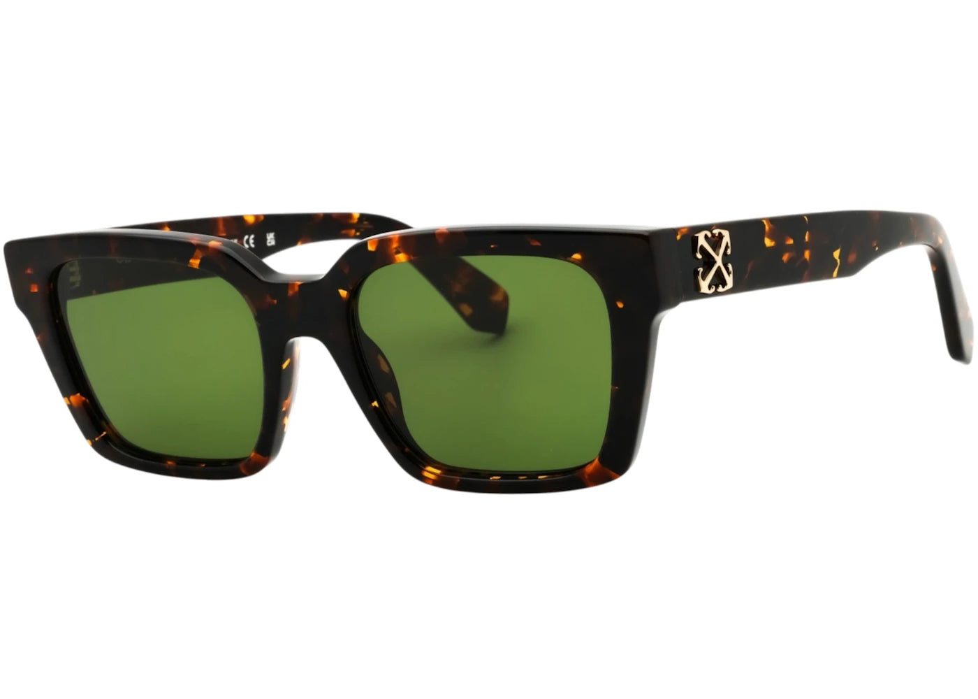 OFF-WHITE Branson Sunglasses Havana Green (OERI111C99PLA0016055)