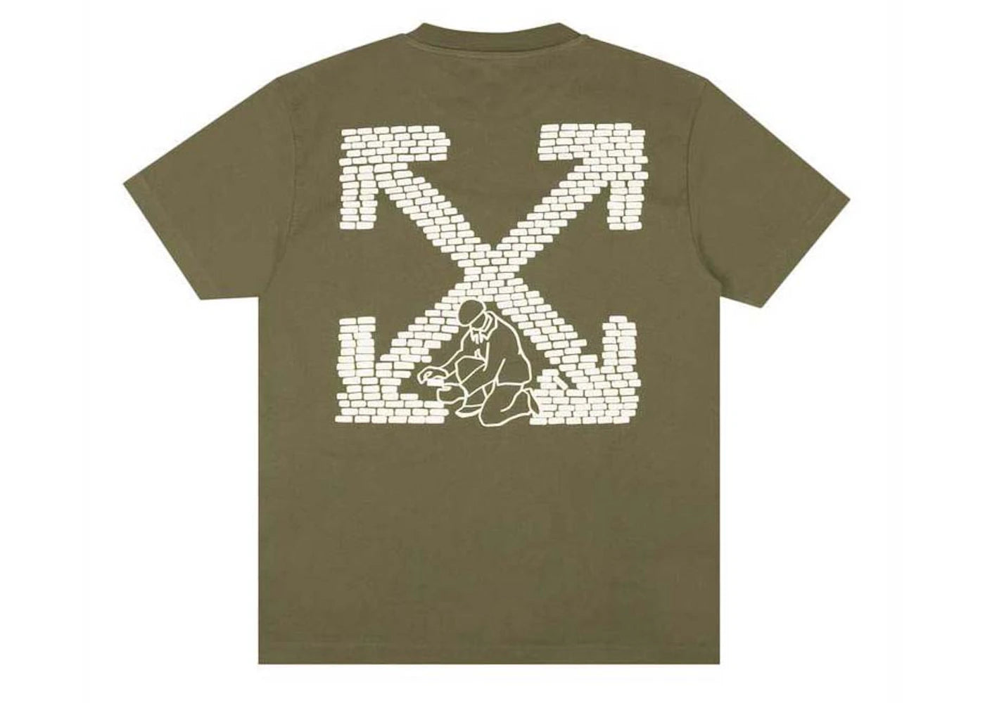 OFF-WHITE Bricks Arrow Slim S/S Tee Army Green