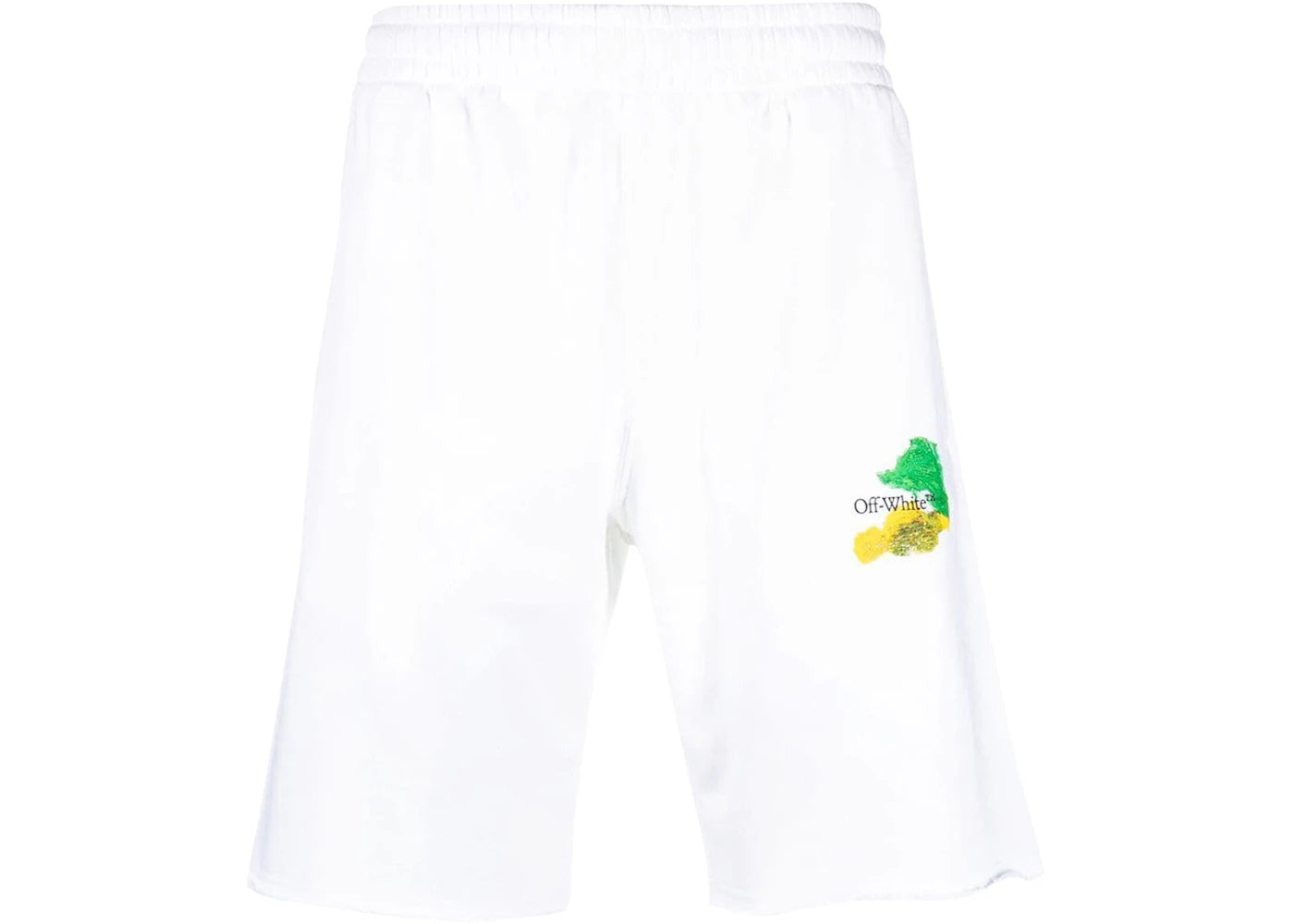 OFF-WHITE Brush Arrows Raw-Cut Shorts White/Multi