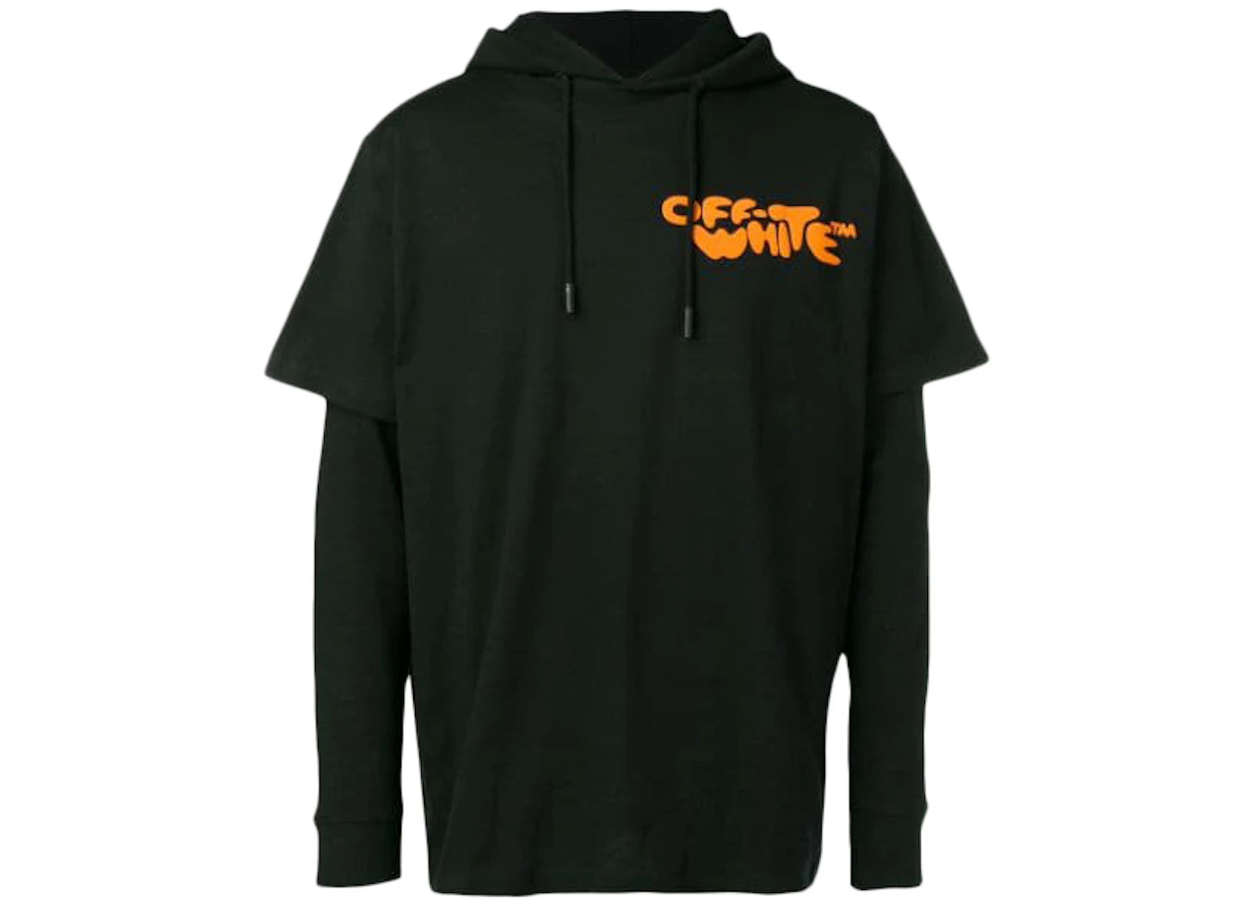 OFF-WHITE Bubble Logo Hoodie Black/Orange