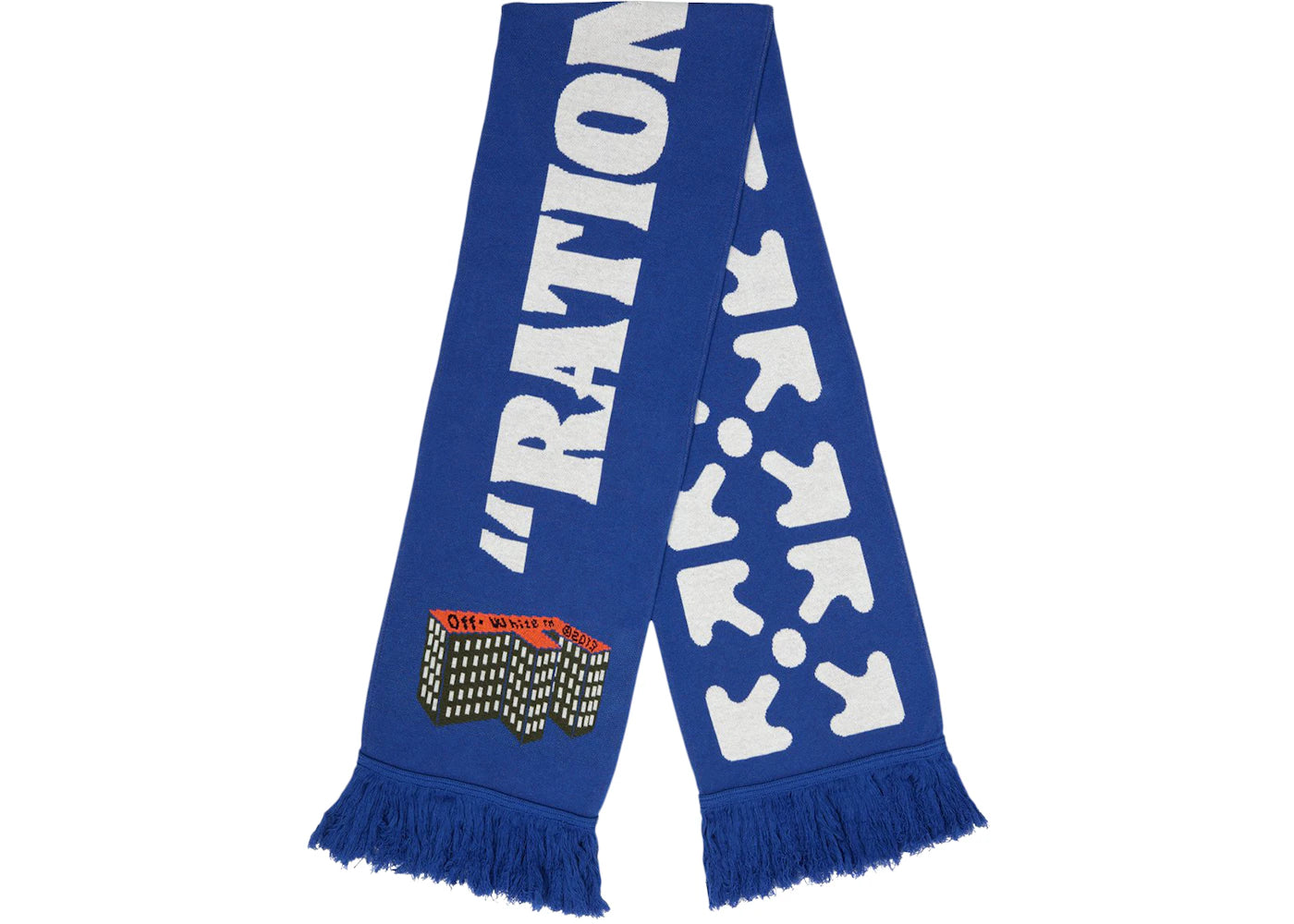 OFF-WHITE Building Scarf Blue/White