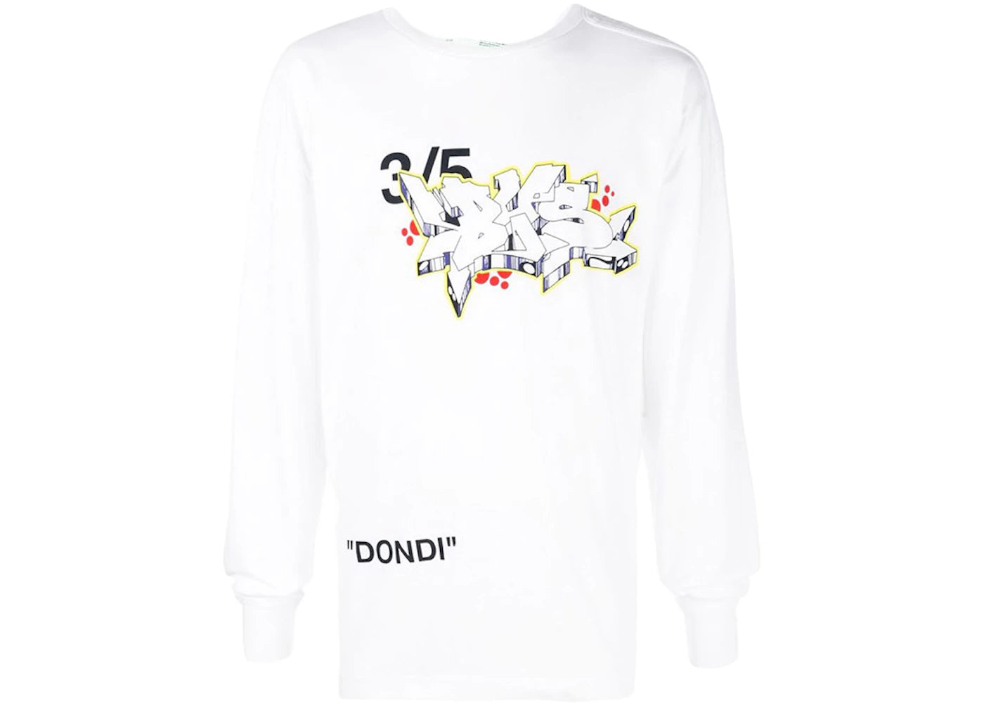 OFF-WHITE Bus Tag Twisted L/S Tee White