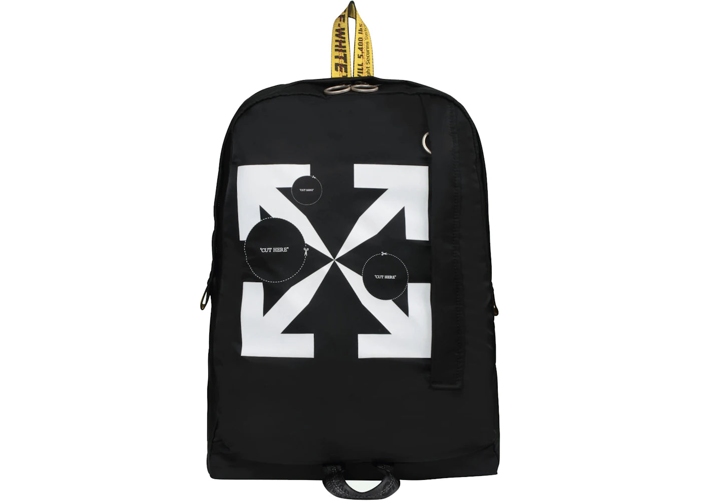 OFF-WHITE "CUT HERE" Backpack Black/White