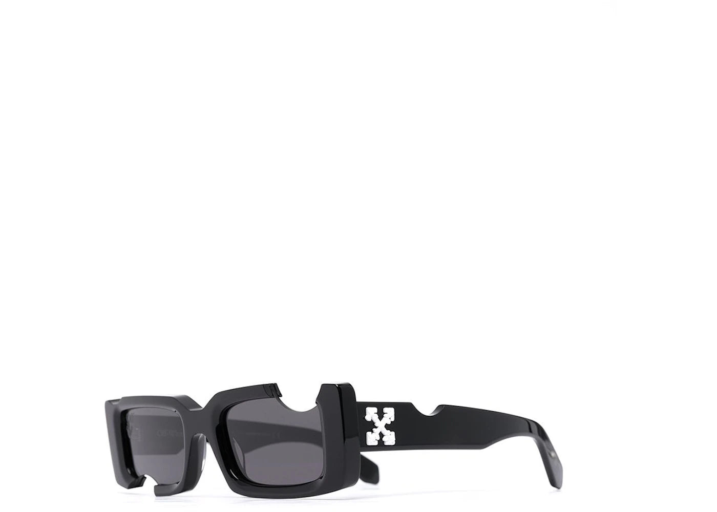 OFF-WHITE Cady Rectangular Frame Sunglasses Black/White (OWRI026S21PLA0011001)