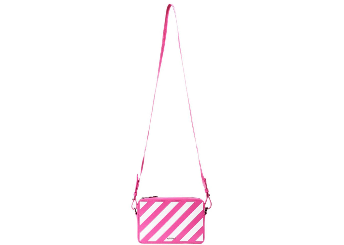 OFF-WHITE Camera Bag Diag Fuchsia White