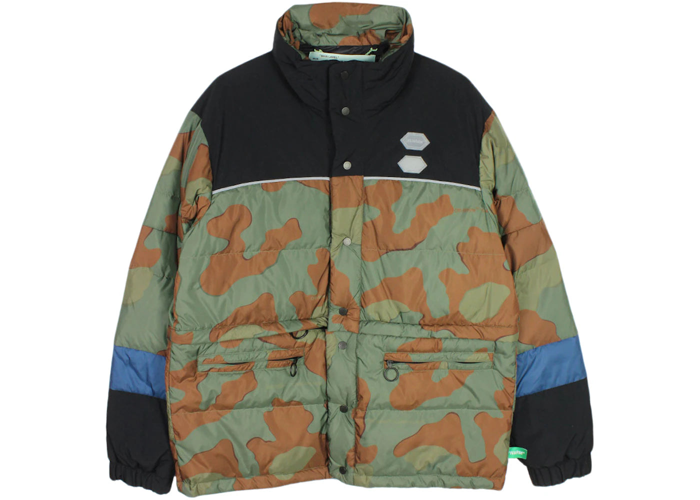 OFF-WHITE Camo Down Fill Puffer Jacket Green