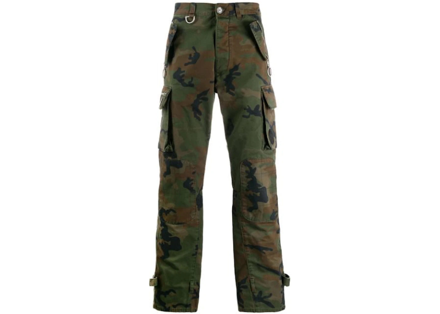 OFF-WHITE Camouflage Cargo Cotton Pants Green