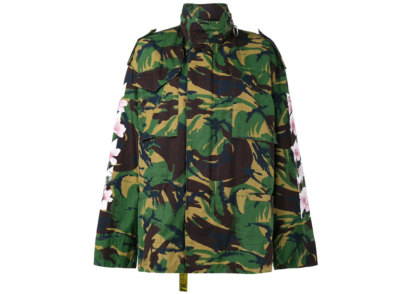 OFF-WHITE Camouflage Floral Parka Jacket Green