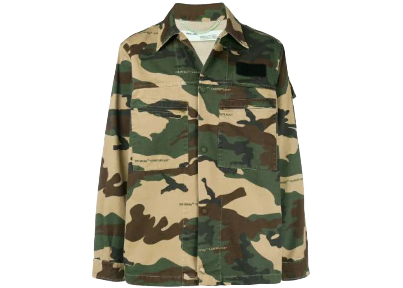 OFF-WHITE Camouflage Print Jacket Green Camo